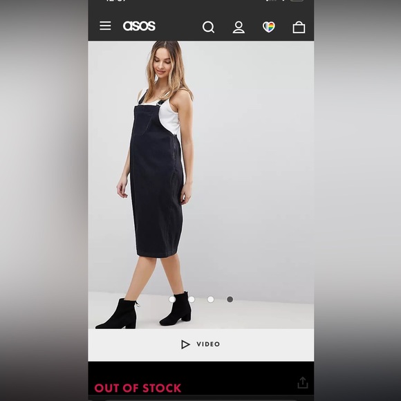 ASOS Supermom Maternity Jumper Denim Midi Dress like new worn a few times - Picture 4 of 6